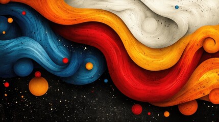 Obraz premium Abstract swirling paint cosmic background design