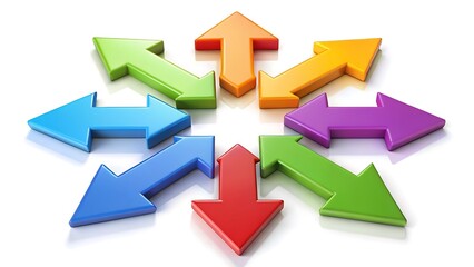 Colorful Arrows Circular Pattern