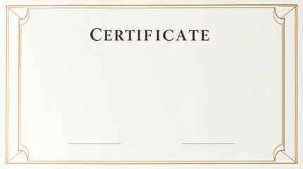 Classic blank certificate with gold border