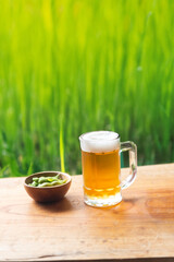 ビールと枝豆