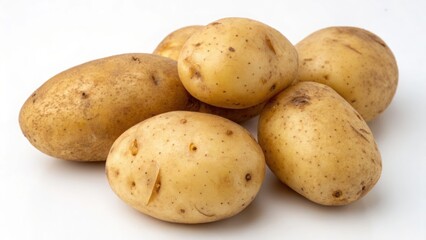 potatoes isolated on white background