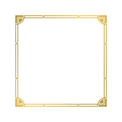 gold simple border frame.eps