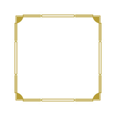 gold simple border frame.eps