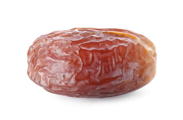 One tasty dried date isolated on white