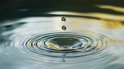 Captivating Minimalist Splash of Water Droplets in Calm Setting