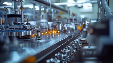 Obraz premium Modern Industrial Engines with Protective Coating Application Process