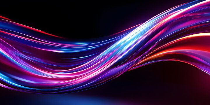 Future technology line particle background, technology digital wave background concept