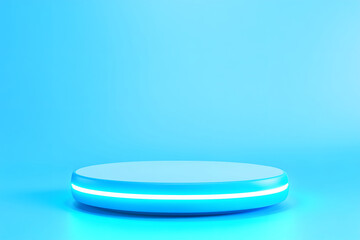 3D technological sense blue glowing science fiction e-commerce display stand simple creative space scene background material