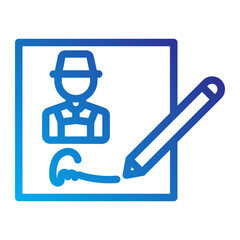 Obraz premium Autograph Fame Line gradient icon