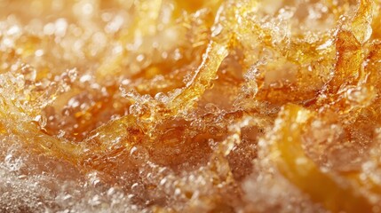 Close-Up of Mouthwatering Fried Onions Caramelizing in Hot Oil