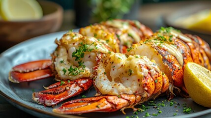 Mouthwatering Fried Lobster Tails with Lemon Garnish