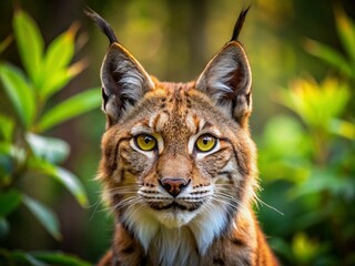Obraz premium Majestic Wild Lynx in Forest Habitat - Wildlife Portrait