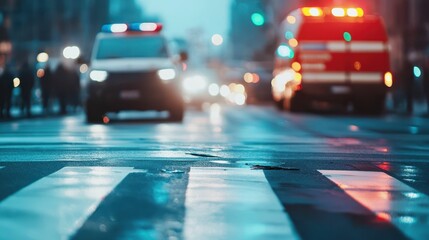 Poignant Aftermath of a Pedestrian Accident Captured in Urban Setting