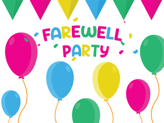 Farewell Party Illustration Background and Poster Card Design
