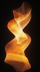 Naklejka premium Serene Abstract Flowing Lines Illuminated in Warm Tones