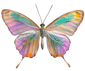 A Colorful Butterfly – Top View with Left-Right Symmetry