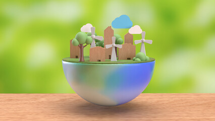 The Earth for Eco or environment concept 3d Rendering.