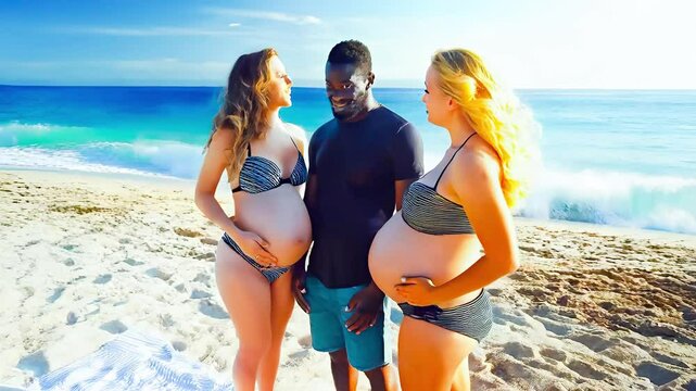 migrant beach immigration horizon icon interracial love