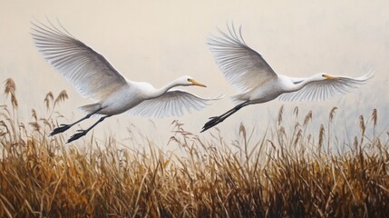 Obraz premium unique beauty and environmental significance through its rich birdlife salt marshes