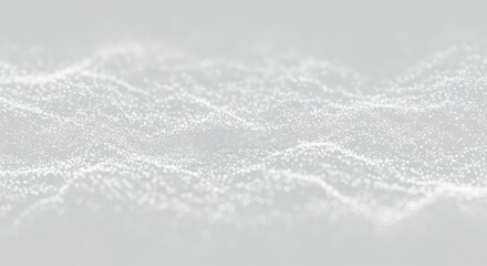 Abstract white network of dots floating in a grey space