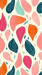 Colorful Retro Raindrop Pattern 

