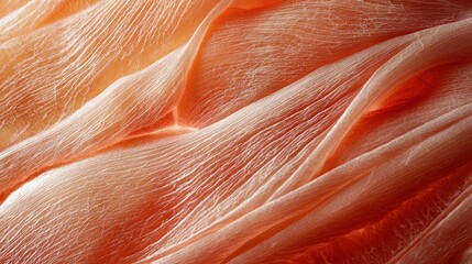 Close-Up View of Intricate Muscle Tissue with Textured Patterns