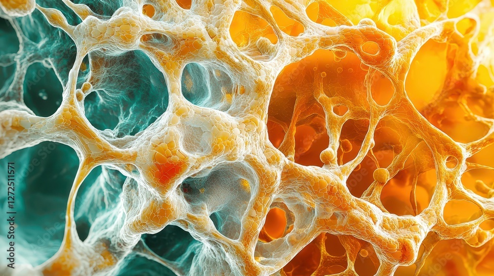 Poster hyper-realistic rendering of biologically inspired tissue structures