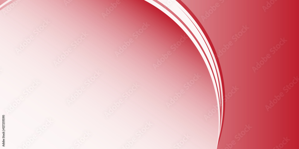 Poster modern abstract gradian background with transparent layers circle shape red and white color technolo