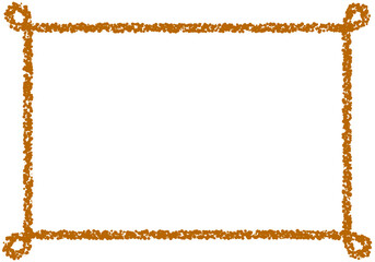 手描きのクレヨン素材　背景　フレーム