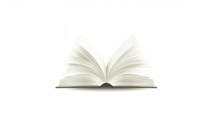 Obraz premium Open Book Blank Pages Literature Education Text Knowledge Study Information Read