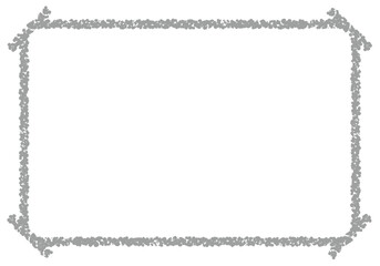 手描きのクレヨン素材　背景　フレーム
