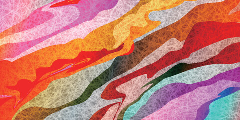 カラフル　波　マーブル　模様　背景　