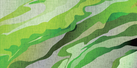 新緑　波　模様　背景　