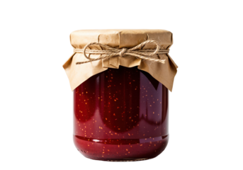 "Rustic Strawberry Jam: Artisanal Homemade Preserve in Vintage Packaging"