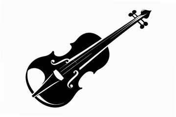 violin  silhouette vector