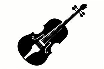 Obraz premium violin silhouette vector