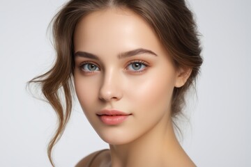 Naklejka premium a close up of a woman with a very pretty face