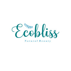 ECOBLISS quote design art typographic vector lettering nature leaves