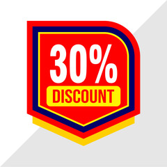 30% Discount Offer Banner - Mega Sale Promotion