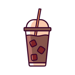 Coffee culture iced drink icon