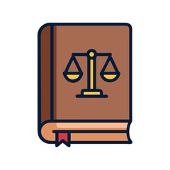 Lawyer law book icon