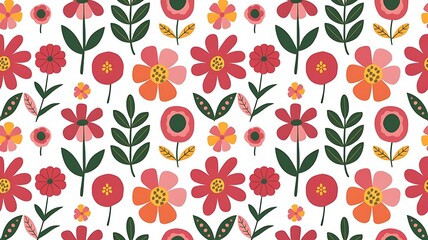Fototapeta premium seamless pattern with flowers