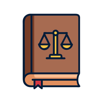 Lawyer law book icon