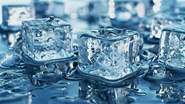 ice cubes are melting