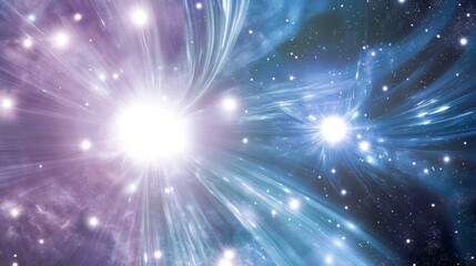 Naklejka premium 宇宙空間と星