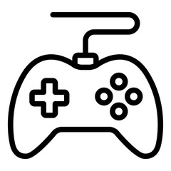 Game controller outline icon representing gaming, entertainment, and player controls