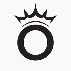 Initial Letter O Crown Logo Concept For Fashion and Beauty Symbol Vector Template