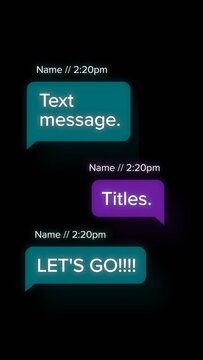 Vertical Text Msg Conversation Title
