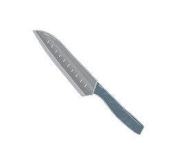 Isolated metallic kitchen tool, knife equipment