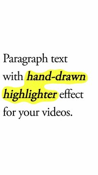 Vertical Text with Hand Drawn Highlighter